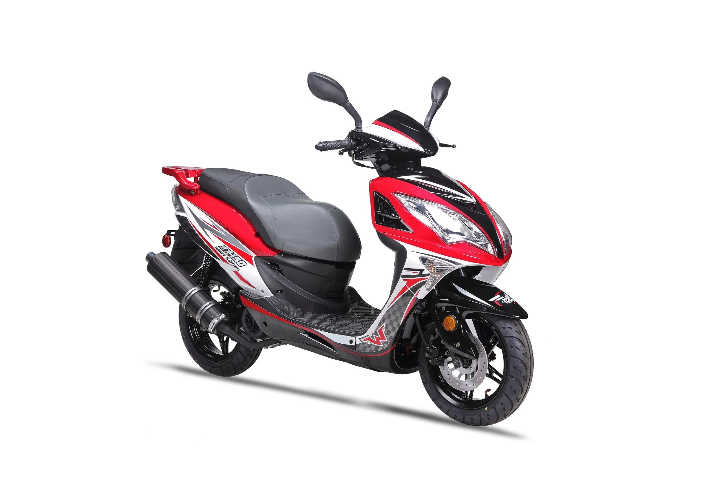 2026 Wolf EX-150 scooter — full-length studio view 2