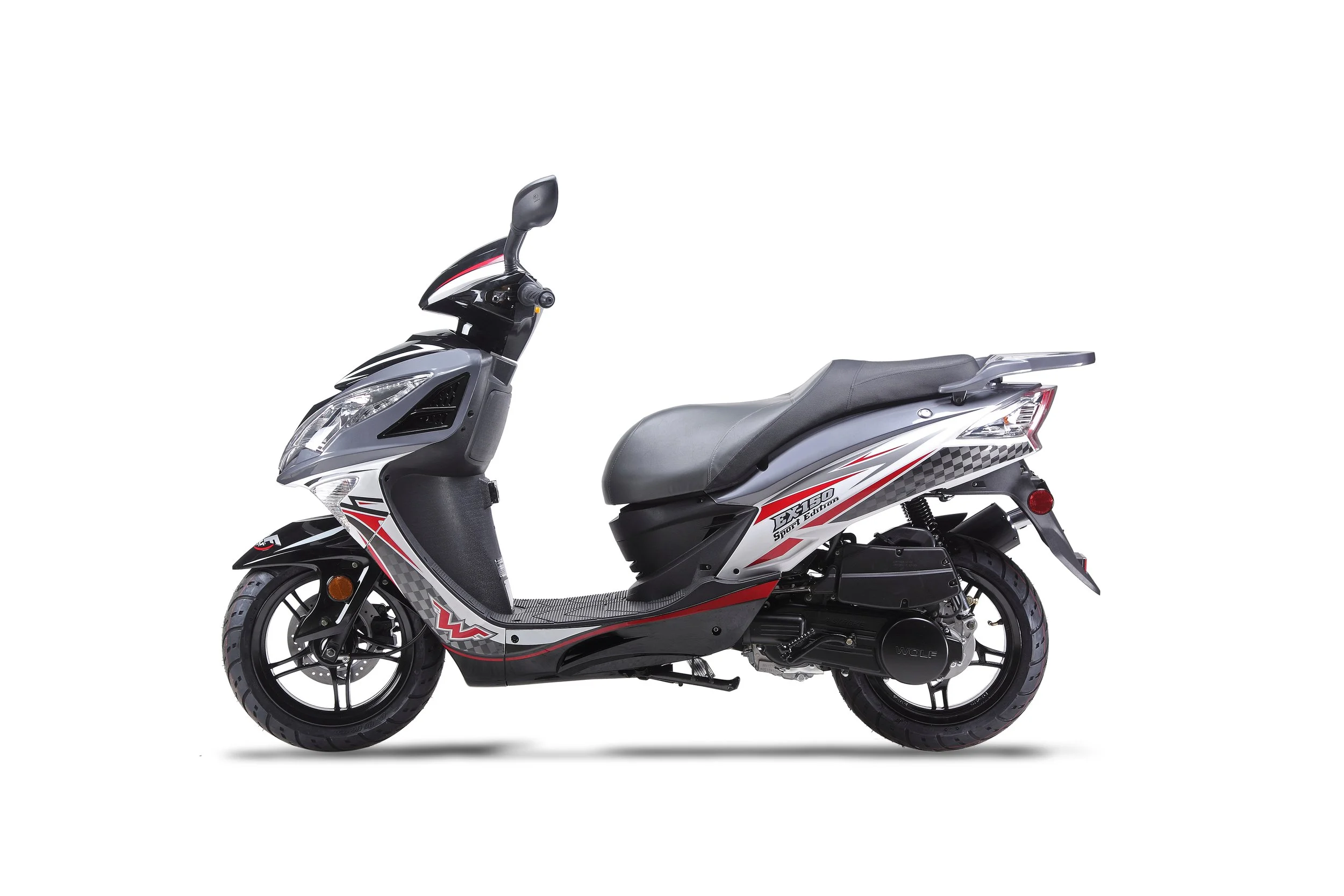 2026 Wolf EX-150 scooter — close-up styling detail 2