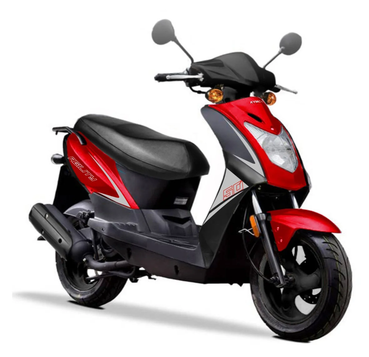2026 Kymco Agility 50 scooter — three-quarter rear view