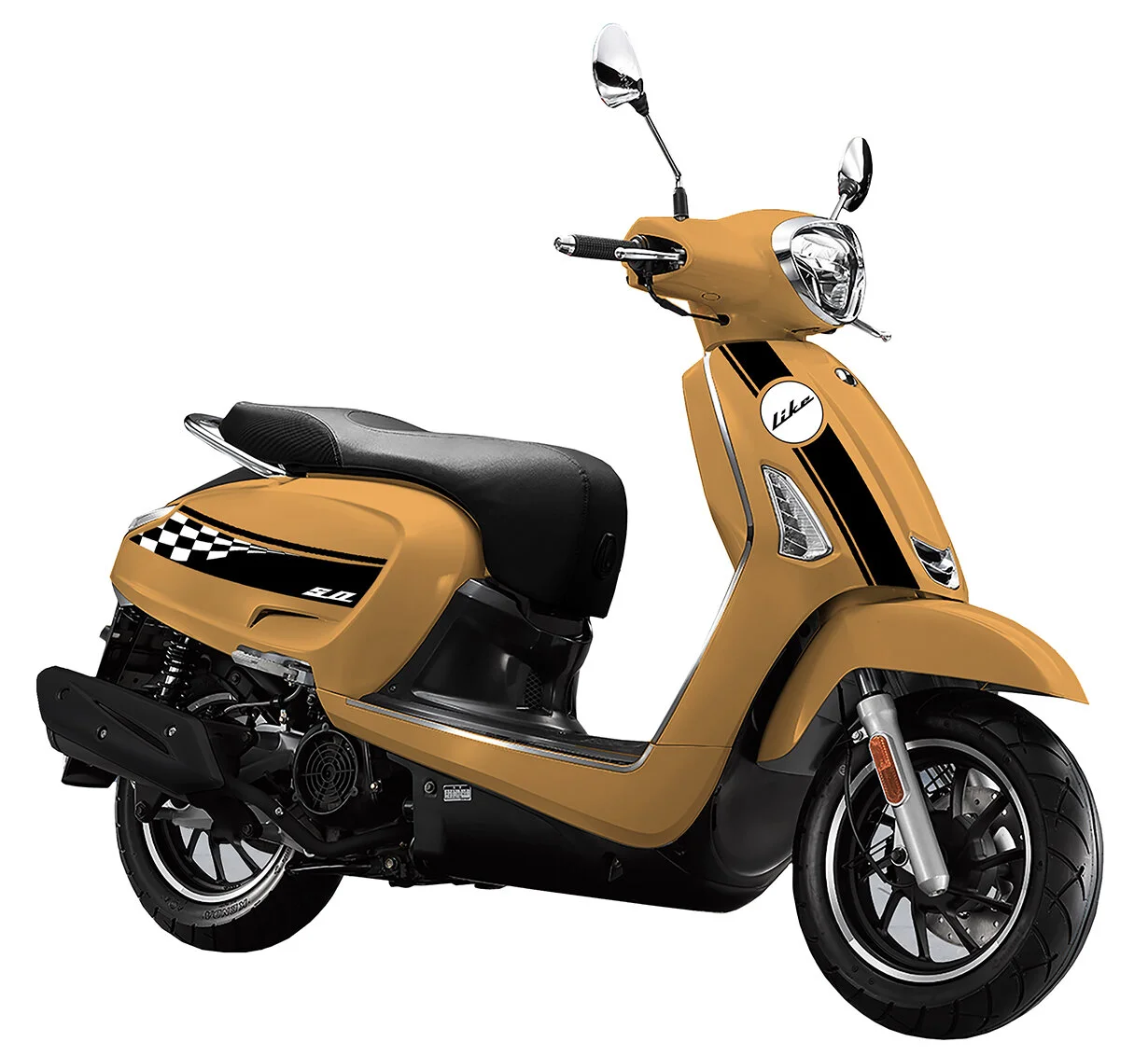 2026 Kymco Like 150i ABS scooter — full-length studio view
