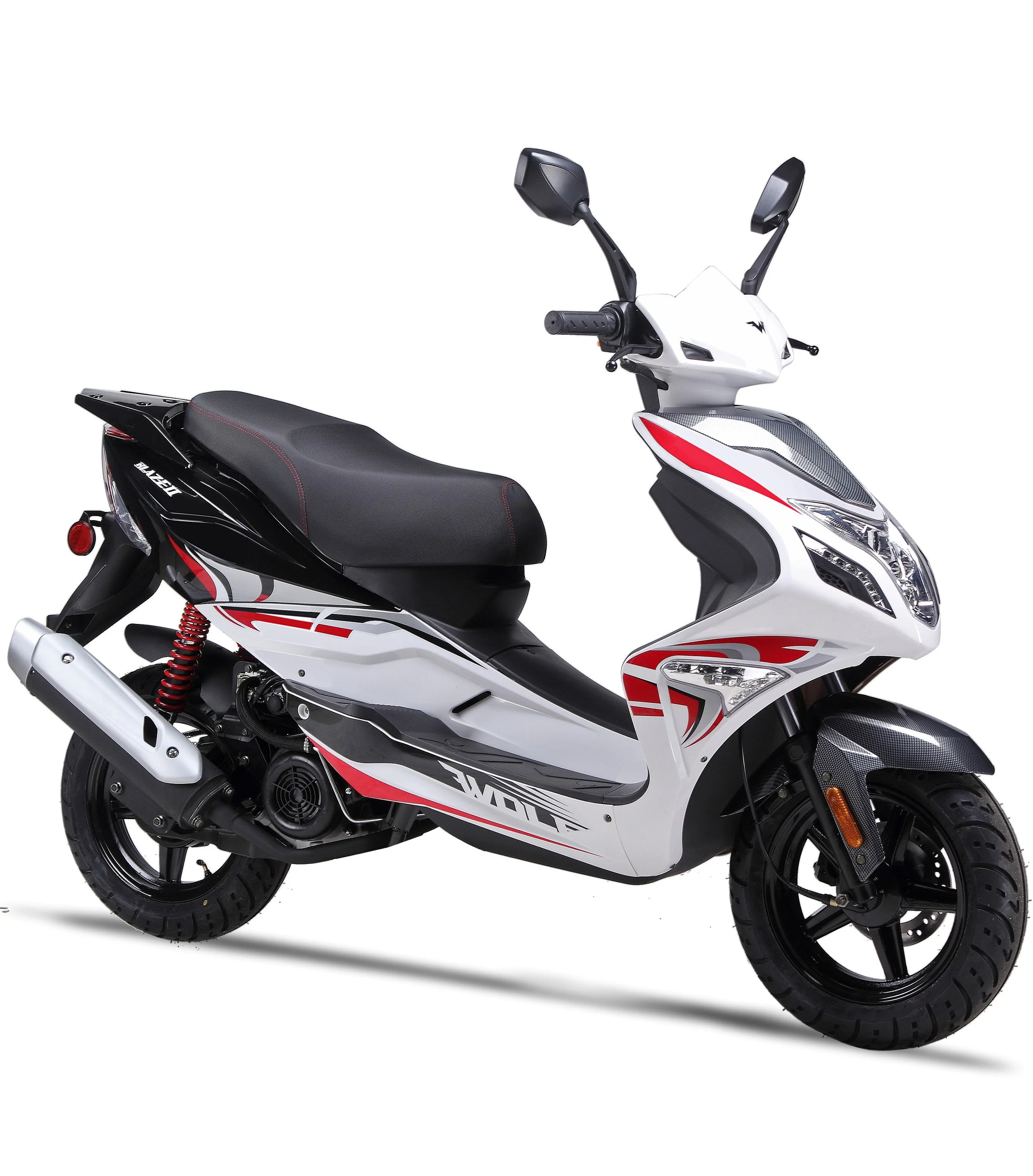 2026 Wolf Blaze 50 scooter — full-length studio view