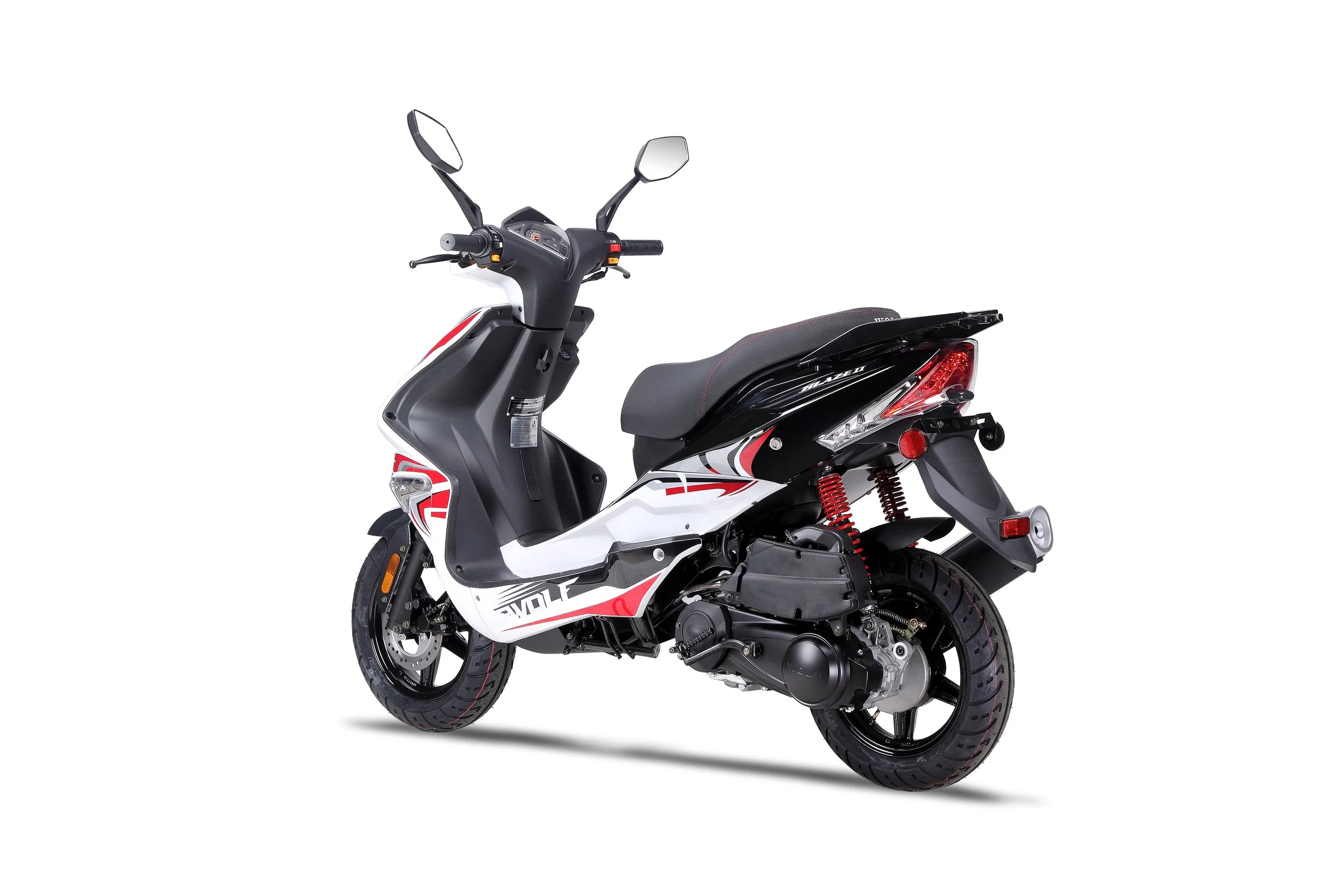 2026 Wolf Blaze 50 scooter — close-up styling detail 2