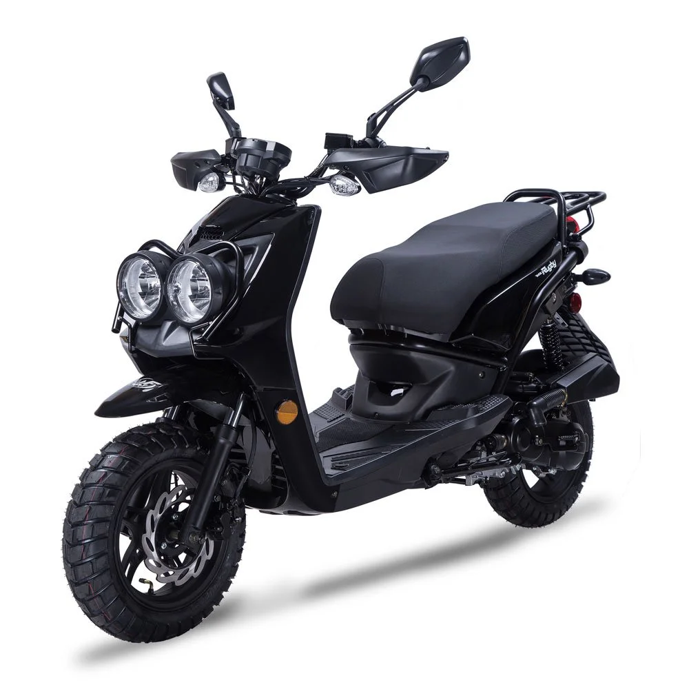 2026 Wolf Rugby 50 scooter — full-length studio view