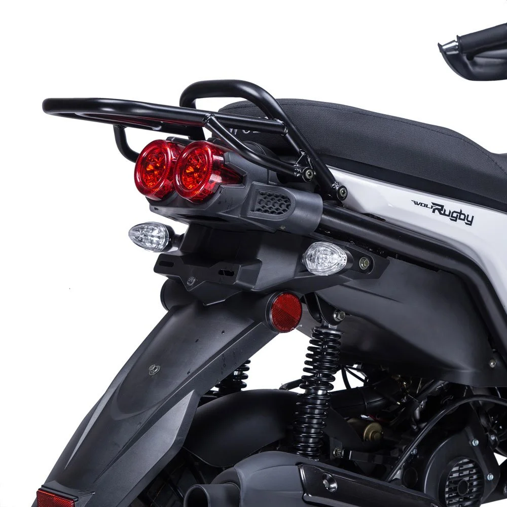 2026 Wolf Rugby 50 scooter — front three-quarter view 3