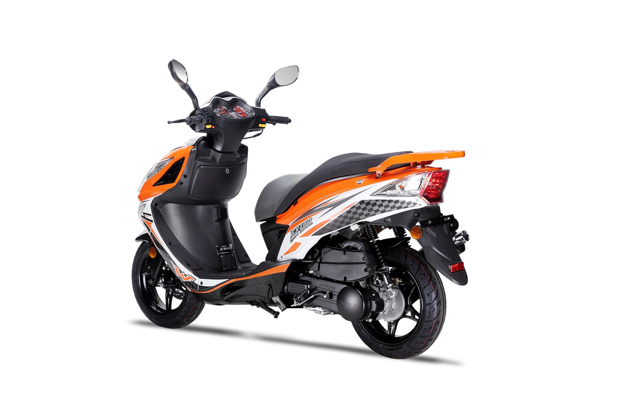2026 Wolf EX-150 scooter — close-up styling detail 3