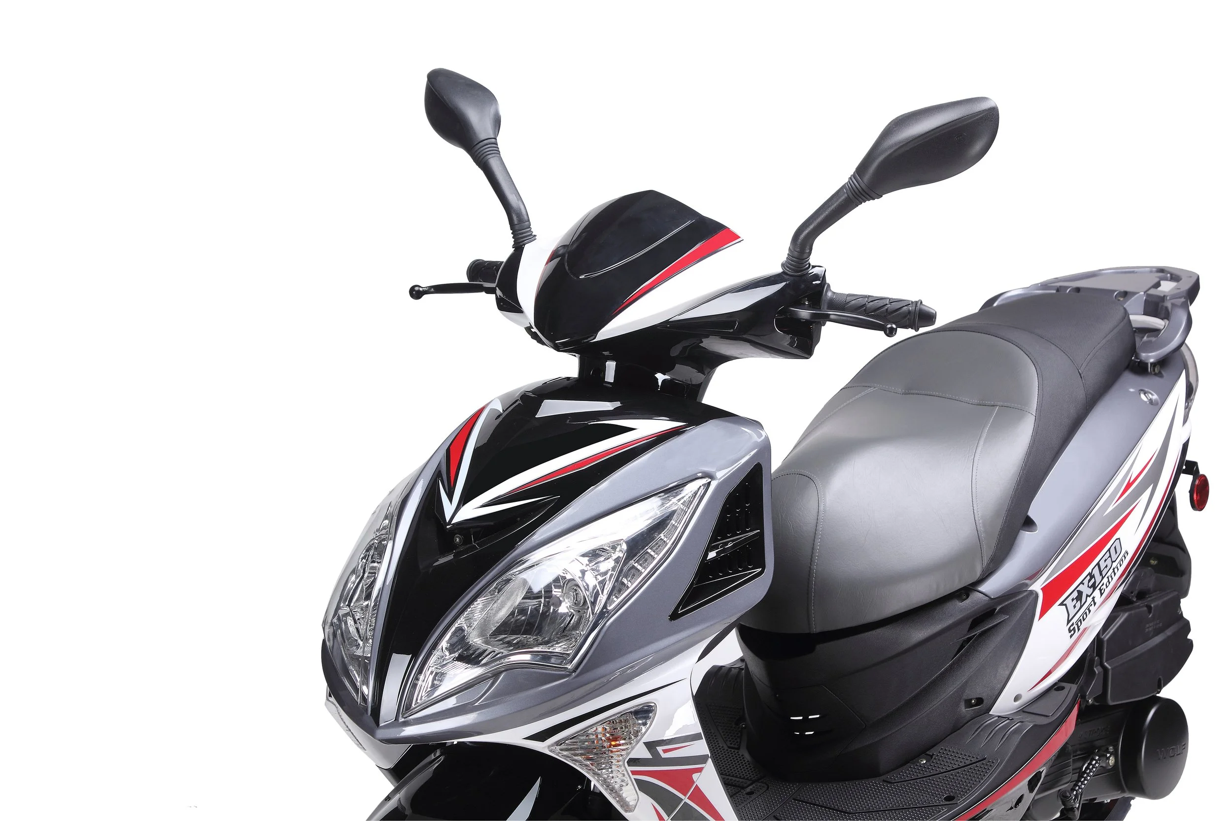 2026 Wolf EX-150 scooter — full-length studio view 5