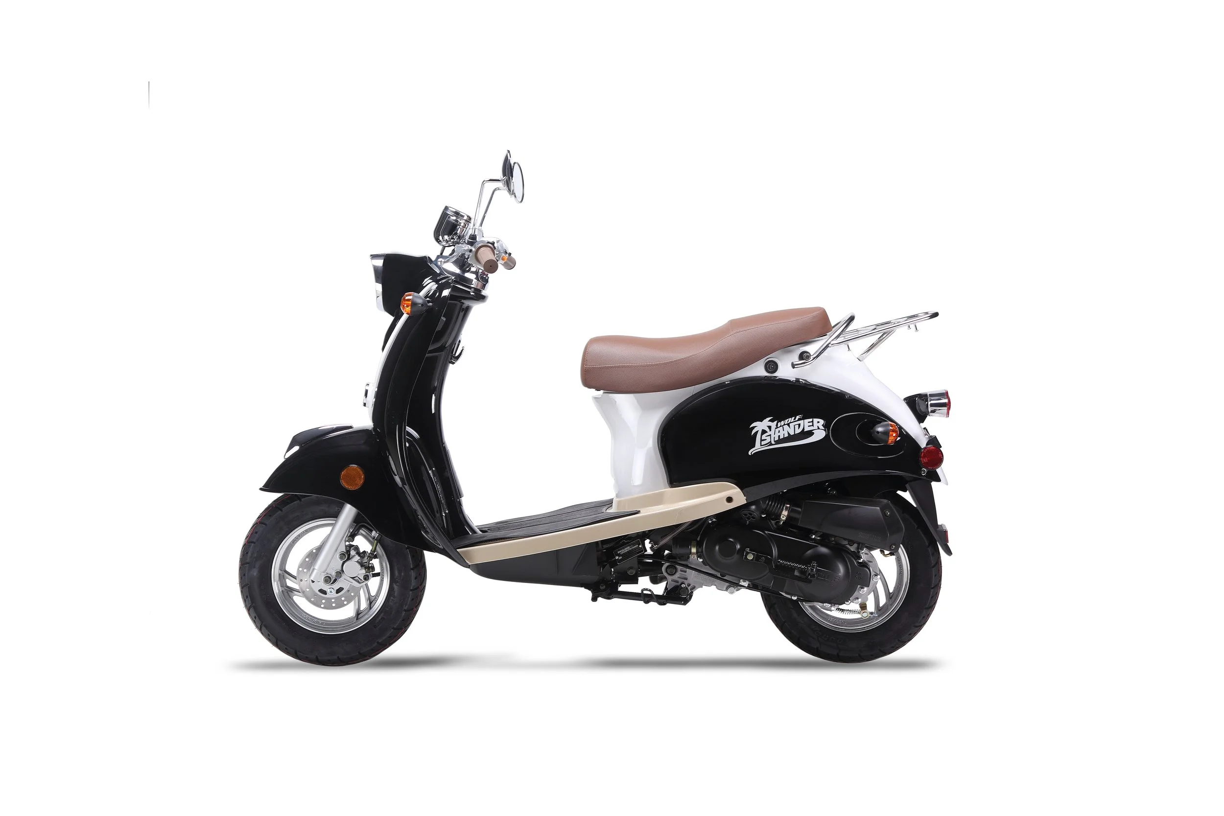 2026 Wolf Islander 50 scooter — three-quarter rear view