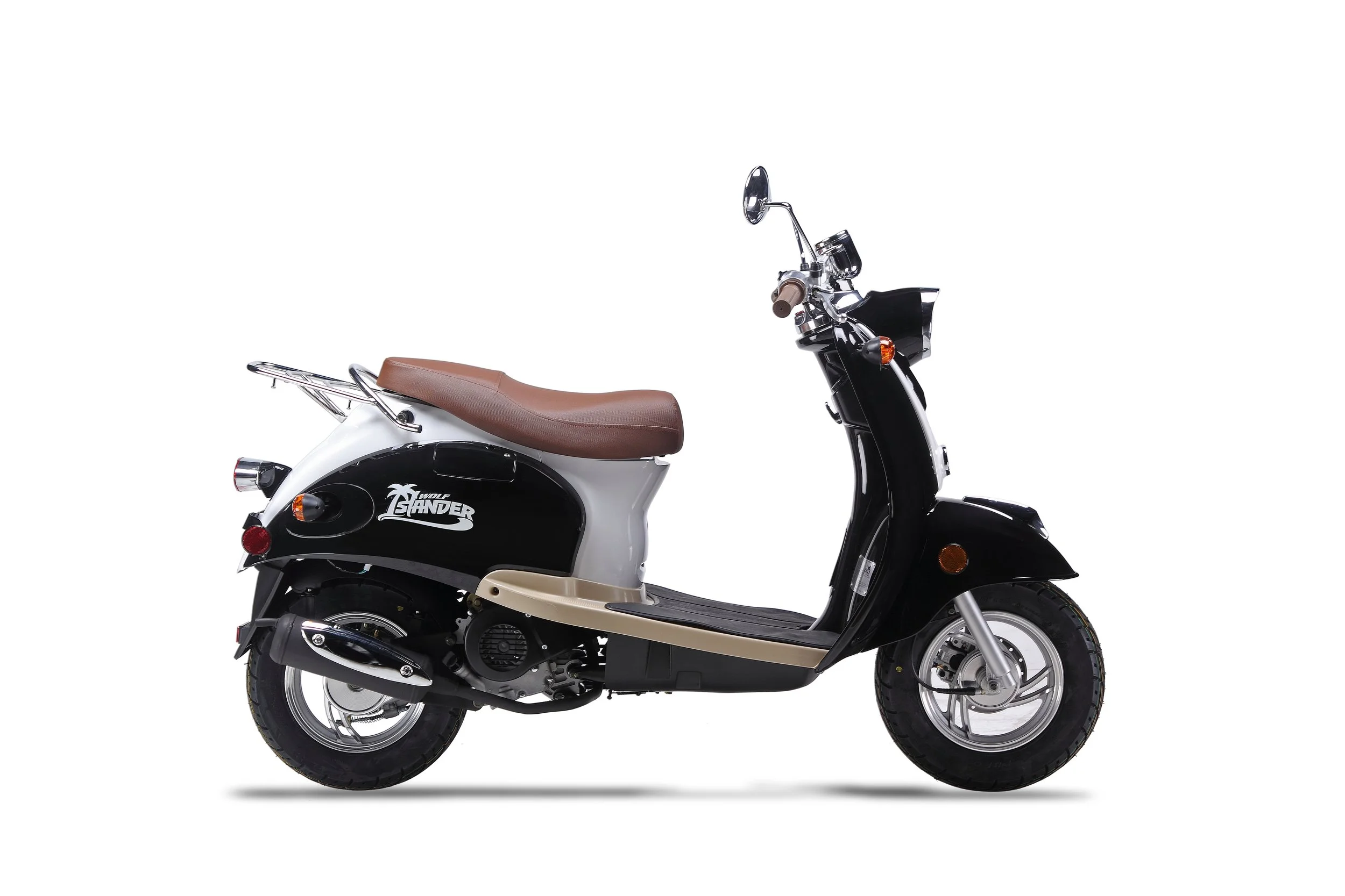 2026 Wolf Islander 50 scooter — full-length studio view 2