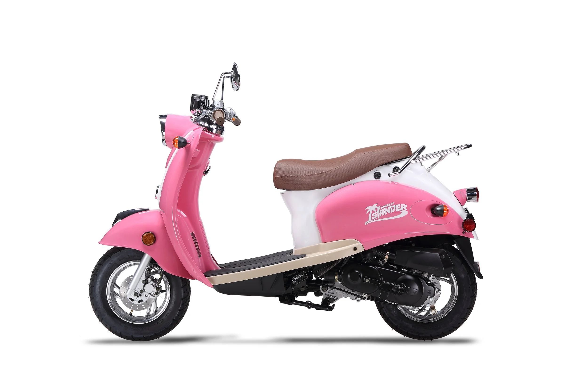 2026 Wolf Islander 50 scooter — full-length studio view 3